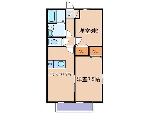 パインツリーCの物件間取画像